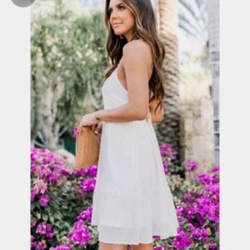 PINK LILY Medium Defining Your Love Swiss Dot Dress